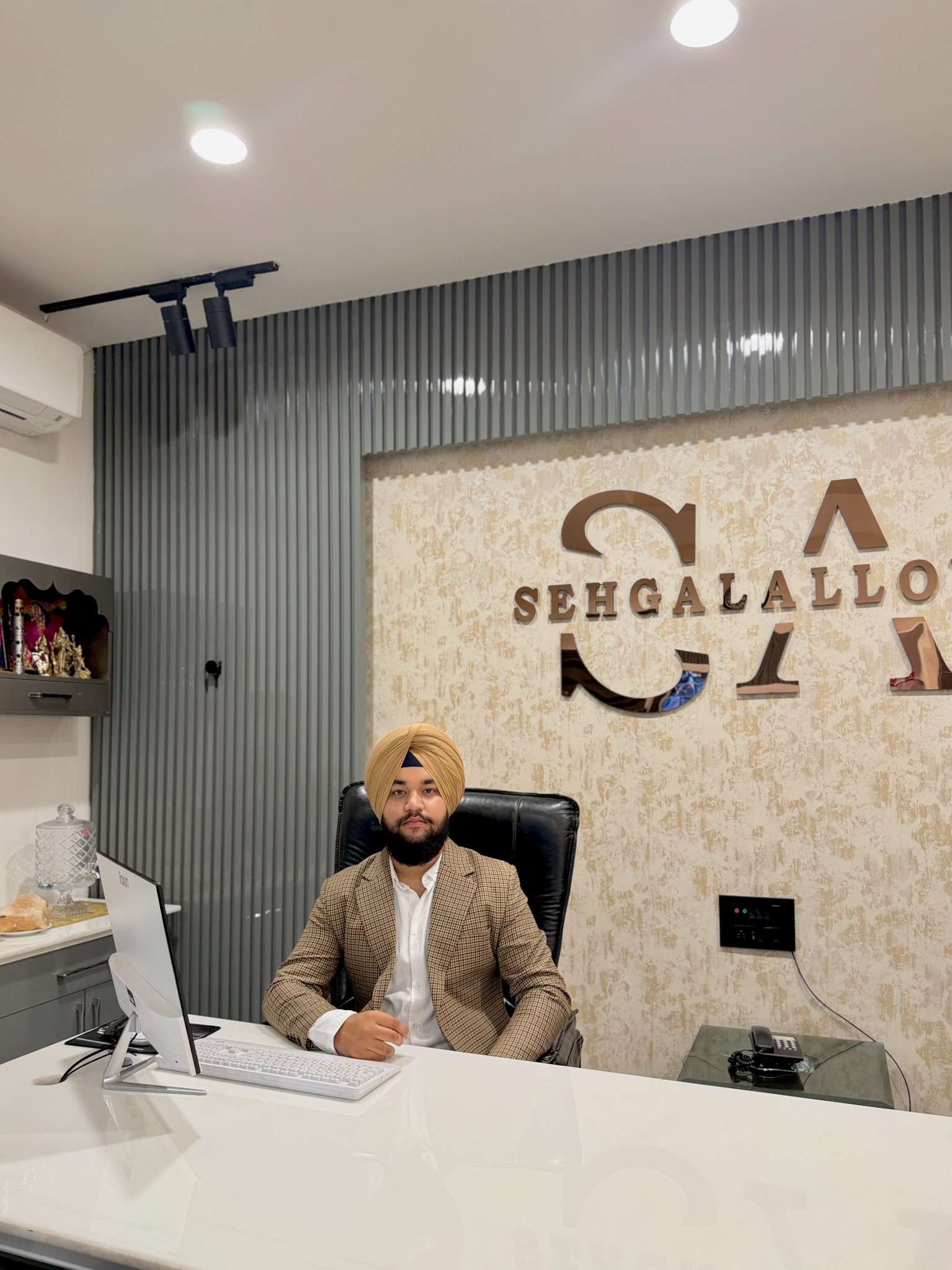 Rashmeet Singh, Chief Manager, at the Sehgal Alloys office